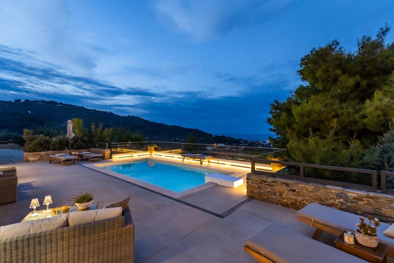 Villa Politimi Luxury Retreat Szkópelosz Kültér fotó