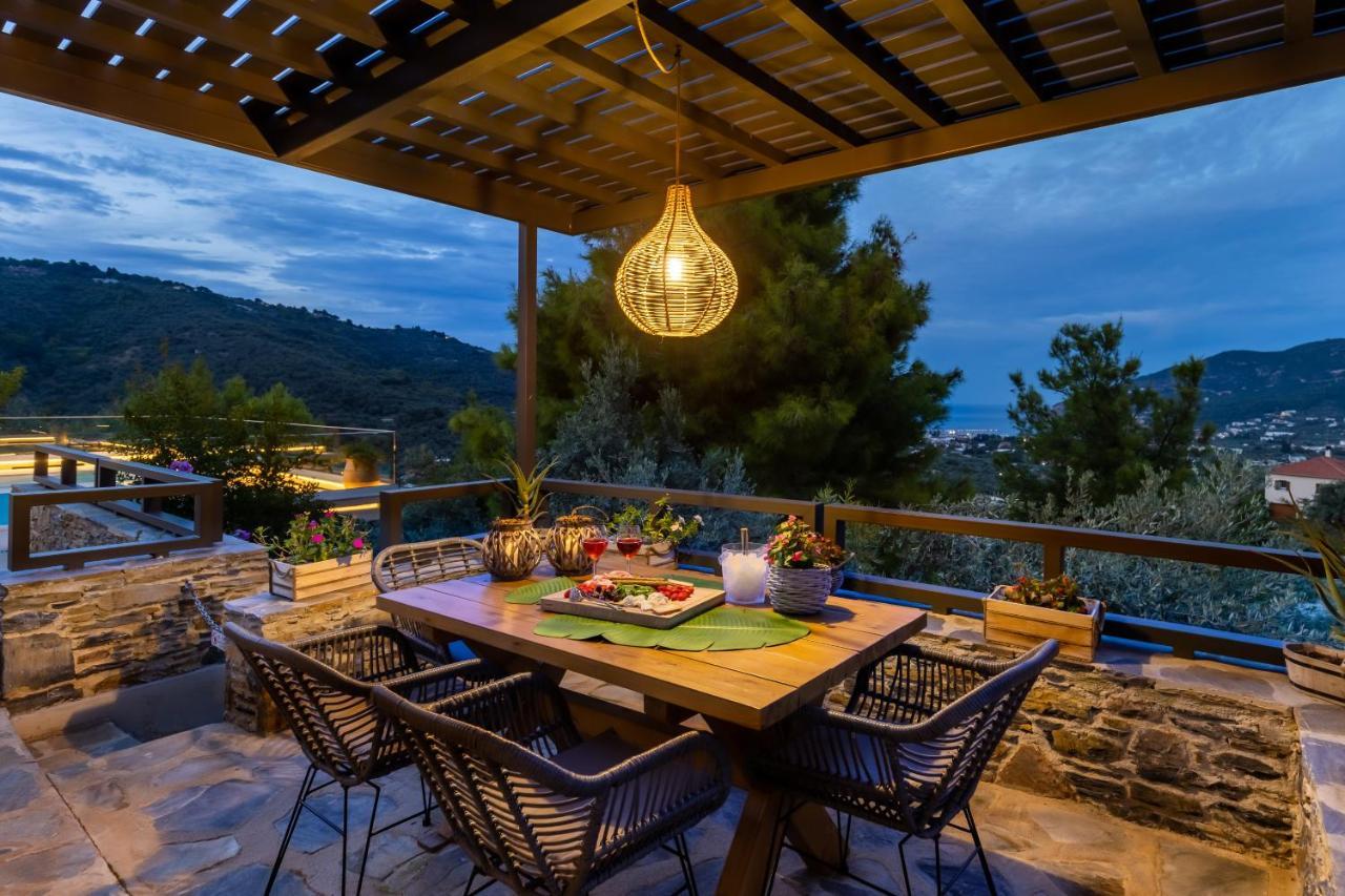 Villa Politimi Luxury Retreat Szkópelosz Kültér fotó